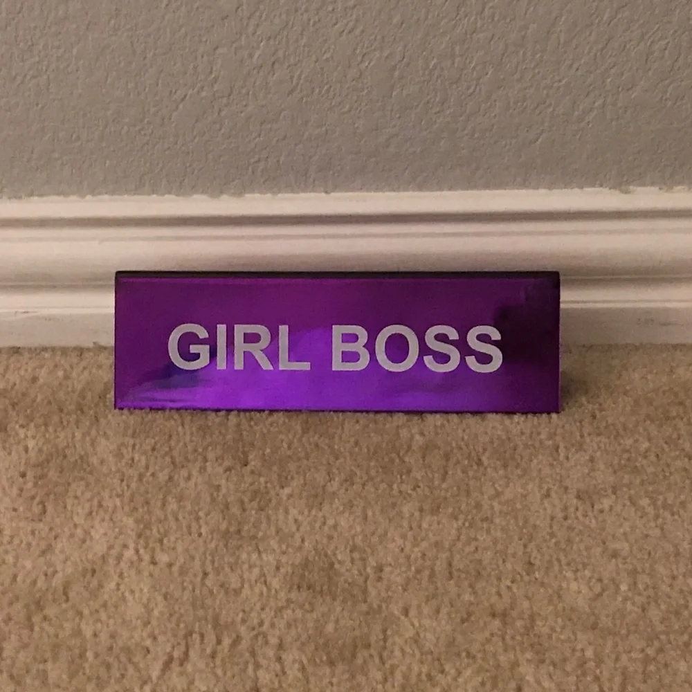 “Girl Boss” Desk sign